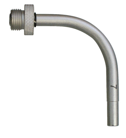 KL-0124-4358-1 - Adaptador para transmisión Toyota: Tubo metálico curvado en ángulo con extremo roscado y anilla moleteada