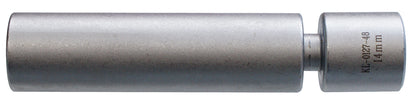 KL-0127-48 - Llave de vaso para bujías con junta SW14: Barra cilíndrica metálica con extremo abombado y grabado 14 mm