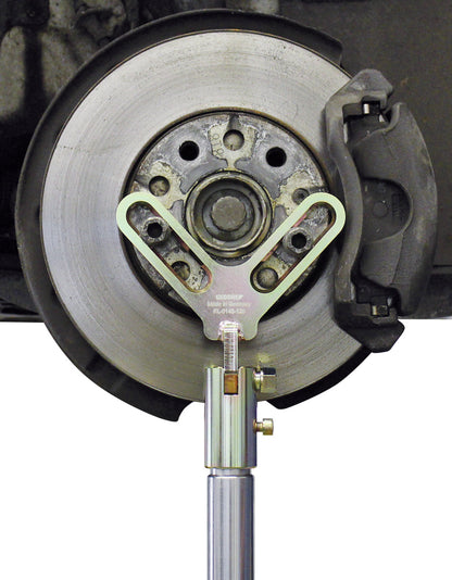 KL-0145-120 A - Dispositivo de soporte para cubos de rueda: Extractor con brazos en Y montado sobre cubo