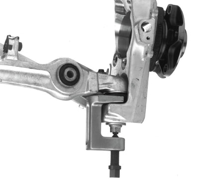 KL-0164-3 - Extractor de rótulas: Herramienta en forma de C con husillo roscado montada en brazo de suspensión