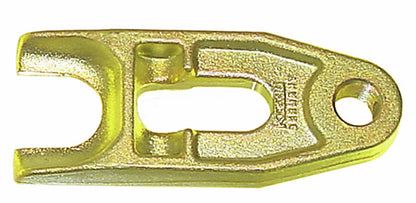 KL-0165-3201 - Horquilla 40mm: Horquilla metálica dorada con ranura central y orificio pasante