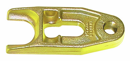 KL-0165-3401 - Horquilla 47mm: Horquilla metálica dorada con muesca en U y orificio circular