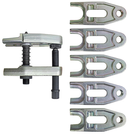 KL-0165-3 KA - Juego de extractores de rótulas (con 6 horquillas): Extractor de husillo con muelle