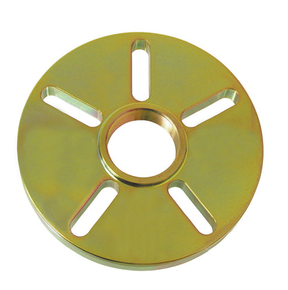 KL-0174-330 - Tamaño del disco perforado. 3 (5 hoyos): Disco metálico dorado con cinco ranuras y orificio central roscado