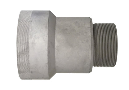KL-0174-572 - Adaptador 2 1/4" a 2 3/4", 28t: Adaptador metálico cilíndrico con rosca en un extremo y superficie moleteada