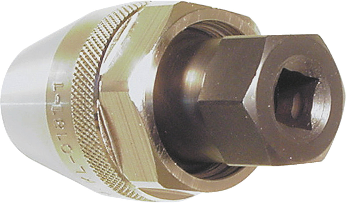 KL-0181-1 - Destornillador 3/8": Adaptador con anillo moleteado y cuadradillo hexagonal hueco