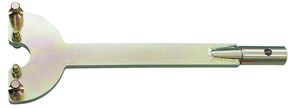 KL-0184-0220 - Contrallave, herramienta básica, con perno: Llave metálica plana con dos pernos y extremo estriado cilíndrico