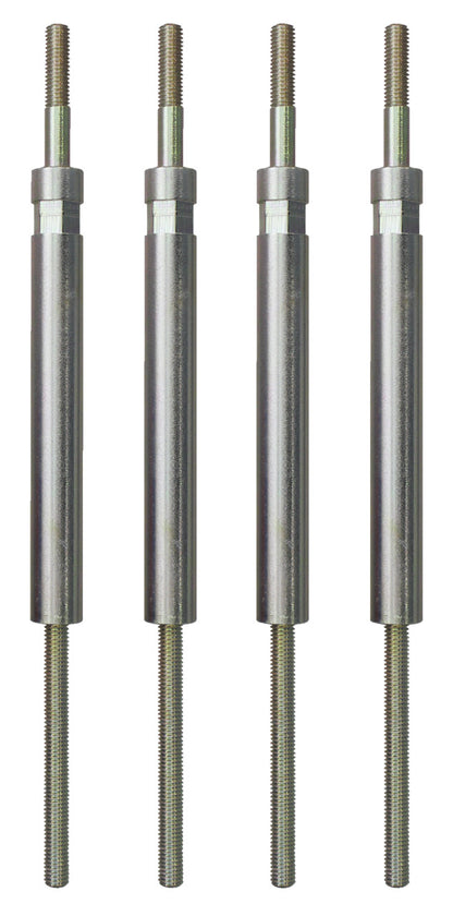 KL-0186-1232 L - Juego de tornillos de soporte M8 180mm: Cuatro varillas roscadas metálicas