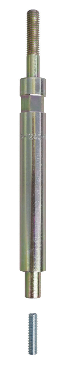 KL-0186-1240-1 - Perno de soporte 170mm: Perno metálico roscado en ambos extremos con hexágono central y tornillo pequeño