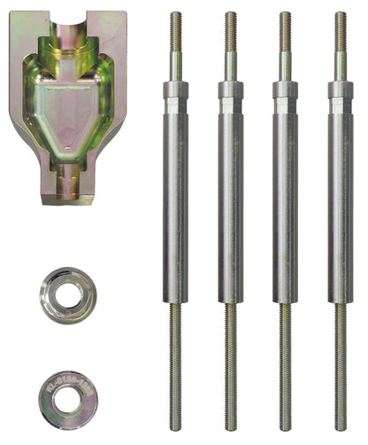 KL-0186-132 - Juego complementario para KL-0186-13 KA: Pieza en horquilla metálica, cuatro varillas roscadas y dos arandelas