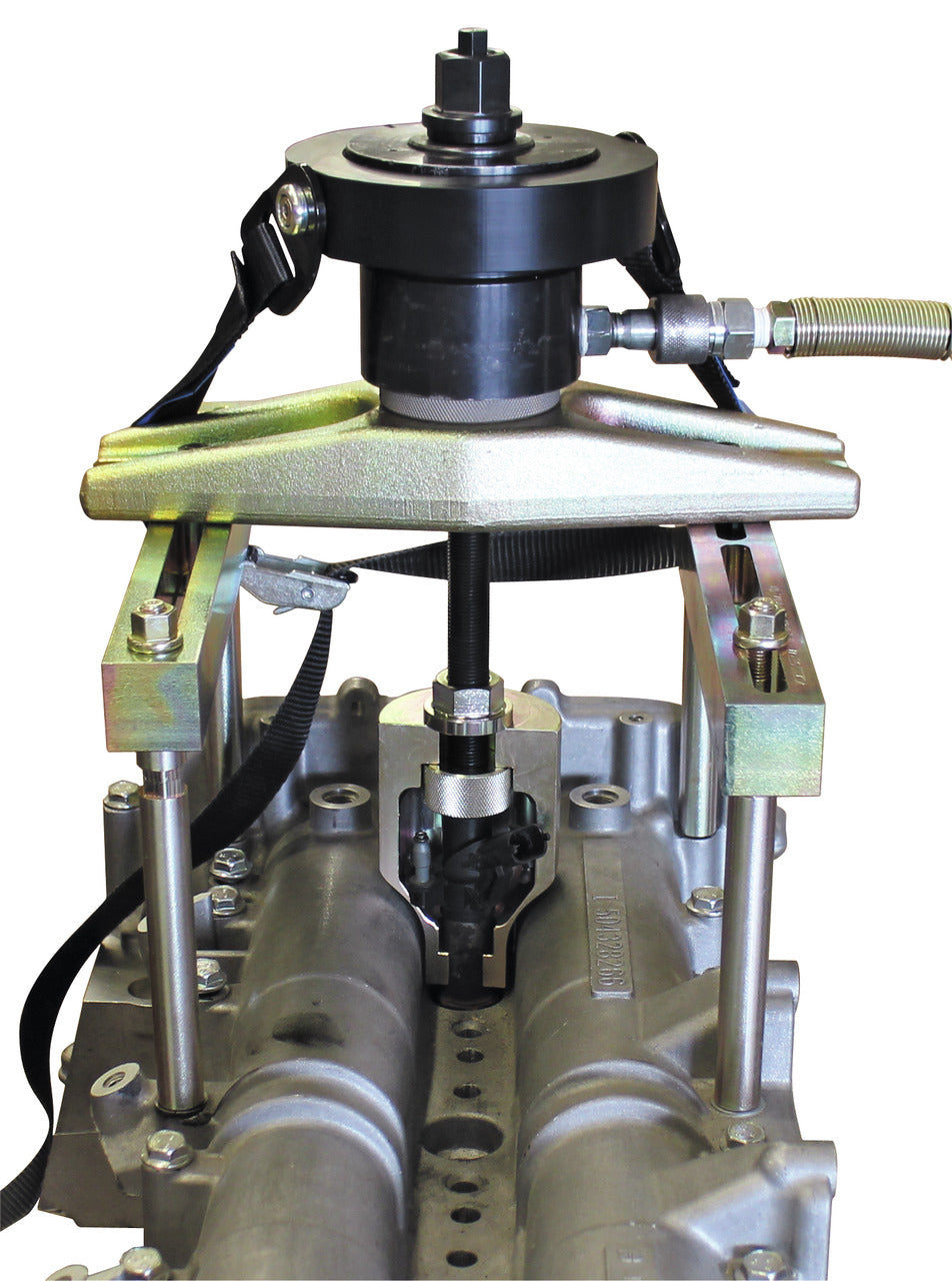 KL-0186-132 - Juego complementario para KL-0186-13 KA: Extractor con puente y patas ancladas sobre bloque motor