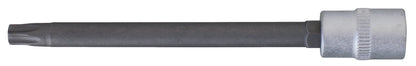 KL-0191-11 - Inserto para llave de tubo T30: Inserto largo con punta estriada y encaje cuadrado para carraca