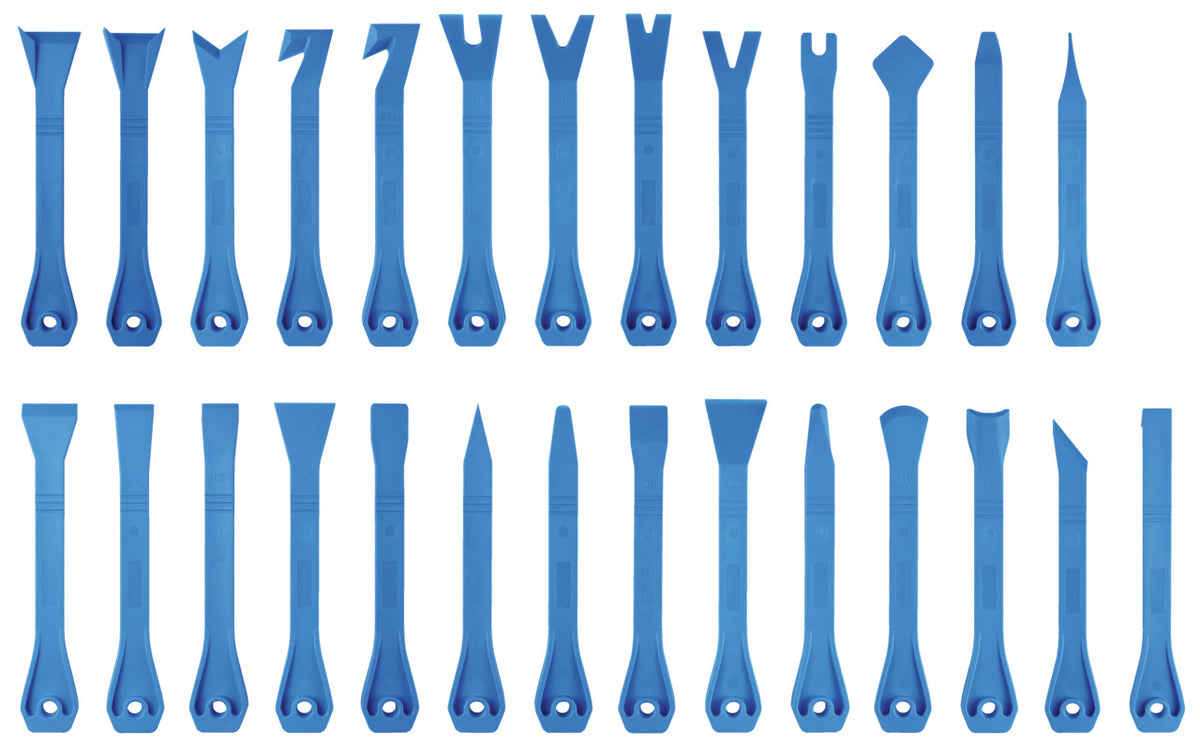 KL-0194-190 - Kit de cuñas de plástico, 27 uds: Conjunto de 27 espátulas de plástico con puntas de formas variadas