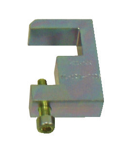 KL-0214-2206 - Soporte de sujeción con tornillo: Soporte metálico en forma de gancho con tornillo prisionero lateral