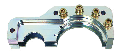 KL-0280-292 - herramienta de sujeción: Soporte metálico mecanizado con orificio semicircular y cuatro tornillos allen