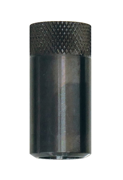 KL-0283-7003 - Casquillo guía Ø13: Casquillo cilíndrico metálico con moleteado superior y hueco hexagonal en la base