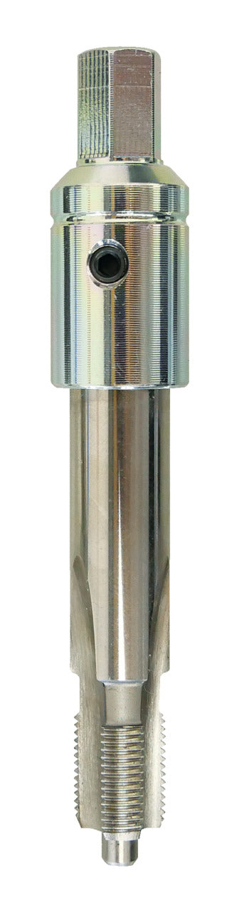 KL-0283-7032 A - Grifo M12x1: Vástago metálico con rosca cortante, extremo hexagonal y tornillo prisionero lateral