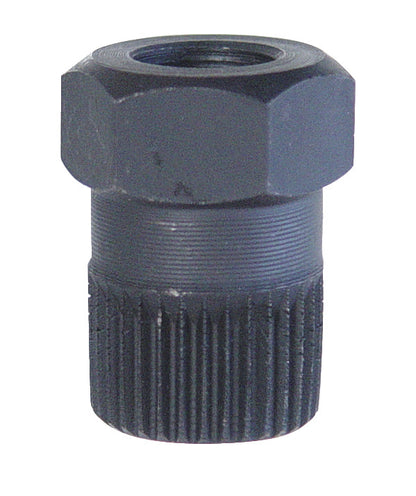 KL-0284-1902 - Tuerca de unión, multidiente: Tuerca hexagonal con extremo moleteado y rosca interior
