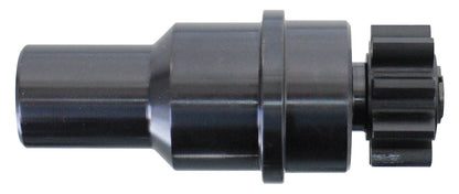 KL-0363-9 A - Dispositivo de arranque del motor DAF: Adaptador cilíndrico negro con engranaje dentado en un extremo