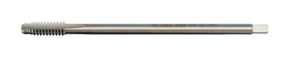 KL-0369-3056 - Macho ¼"-20 UNC con punta de taladro: Macho de roscar largo con vástago cuadrado y rosca parcial