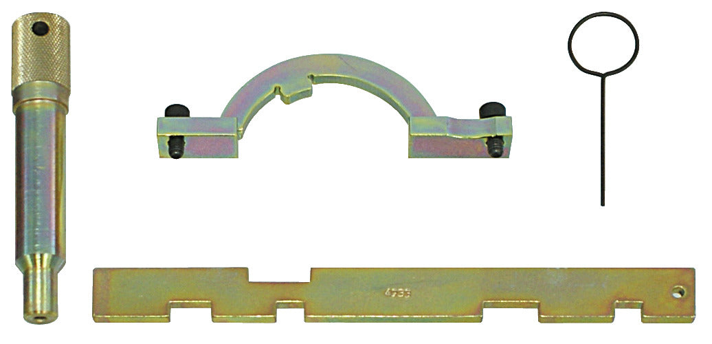 KL-0482-43 KA - Juego de herramientas de bloqueo Opel 1.0 12V, 1.2 16V: Juego de calibrado con pasador, soporte con tornillos