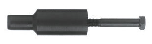 KL-0500-11 - Mandril de centrado de embrague Ø23 mm: Mandril cilíndrico negro con varilla roscada y tornillo hexagonal