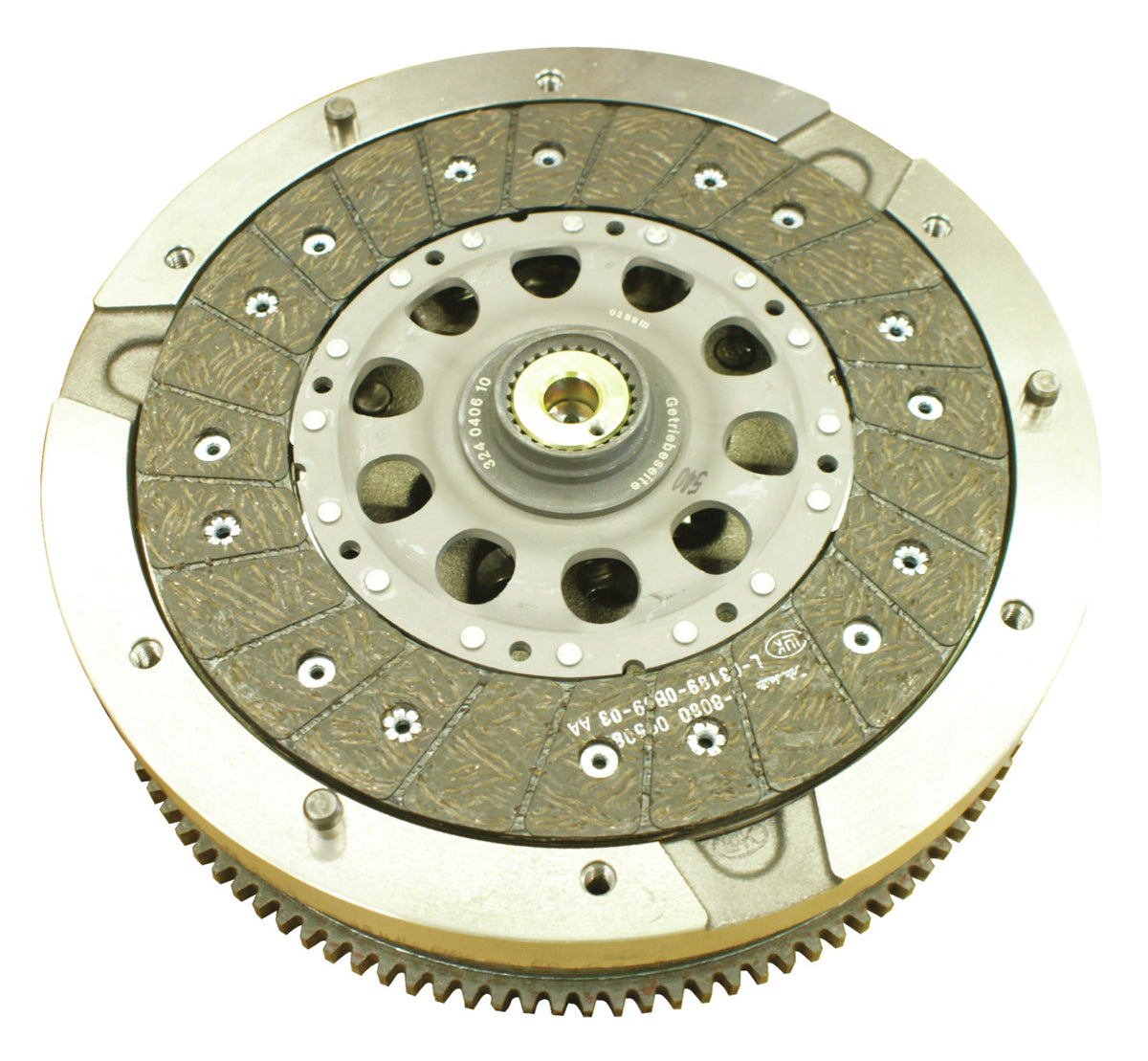 KL-0500-22 - Manguito de centrado de acoplamiento Ø32,5 mm: Disco de embrague con volante motor dentado y remaches metálicos