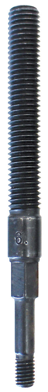 KL-0500-4007 - Perno roscado M6: Varilla metálica larga totalmente roscada con extremo hexagonal y punta corta