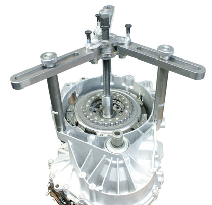 KL-0500-80 KA - Kit de herramientas base para doble embrague: Extractor con brazos ajustables montado