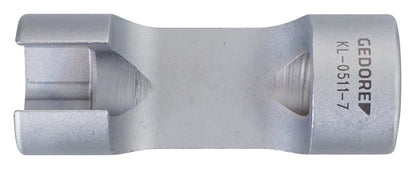 KL-0511-7 - Inserto especial para llave de vaso SW21: Vaso metálico con extremo abierto ranurado