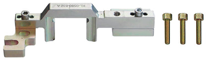 KL-0580-832 A - Herramienta de bloqueo NW para salida: Soporte metálico mecanizado con orificios y tres tornillos sueltos