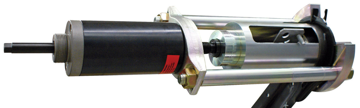 KL-0610-150 A - Silentbloc Tool / Volvo: Extractor hidráulico cilíndrico con motor negro y brazos de sujeción metálicos