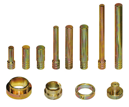 KL-1000-230 A - Conjunto de mangas: Set de pasadores y casquillos metálicos dorados de distintos tamaños