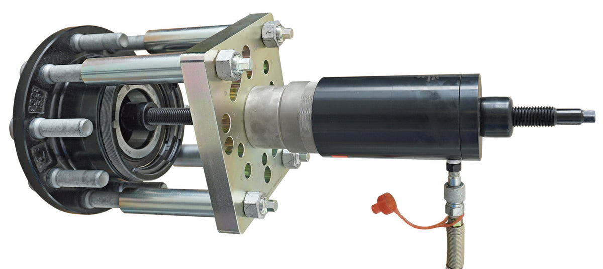 KL-0040-2812-1 - Husillo de tracción/empuje, hidráulico, M24: Cilindro hidráulico con placa de tiro
