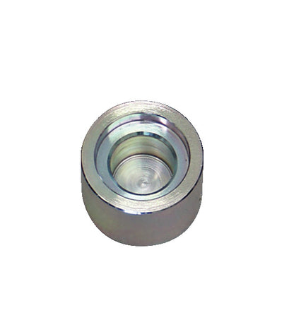 KL-1005-1115 - Pieza de presión corta: Casquillo metálico cilíndrico con cavidad circular escalonada en el interior