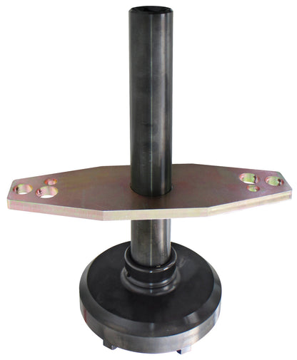 KL-1020-42 - Tuerca de bloqueo, ZF-Axle, Ø 122,5mm: Tubo cilíndrico con placa octogonal perforada y base acanalada