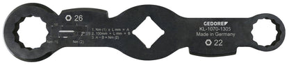 KL-1070-1305 - Llave de doble extremo, 22/26 mm (waf)