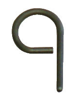 KL-1380-2228 A - Pasador de bloqueo para rodillo tensor Ø3: Pasador metálico curvo con anillo en un extremo y punta recta