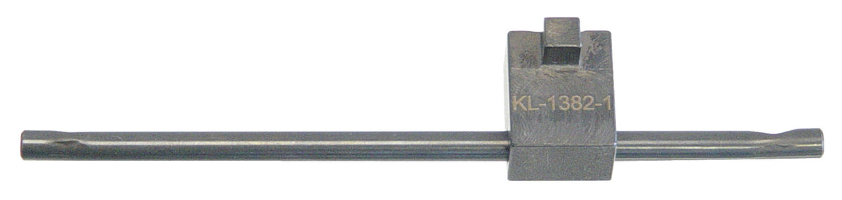 KL-1382-1 - Llave tensora de correa de distribución para Peugeot: Barra metálica alargada con extremo cuadrado y cabezal