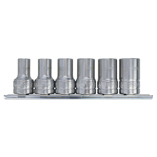 Gedore Automotive KL-4043-200 - Juego de vasos, 3/8", EP TX-Plus, 6 piezas