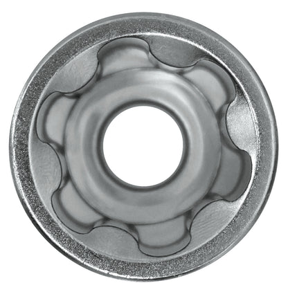 KL-4043-200 - Juego de vasos, 3/8", EP TX-Plus, 6 piezas: Vista frontal de vaso con perfil hexagonal ondulado