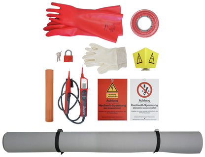 KL-4600-10 Z - VDE-tool HYBRID incl. suplemento: Guantes aislantes, candado, tester de tensión, señales de aviso