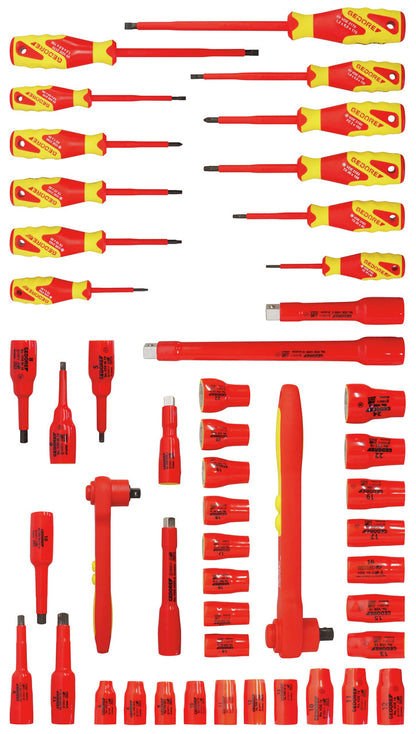 GEDORE Automotive KL-4600-200 - Chariot à outils avec assortiment d'outils isolés VDE