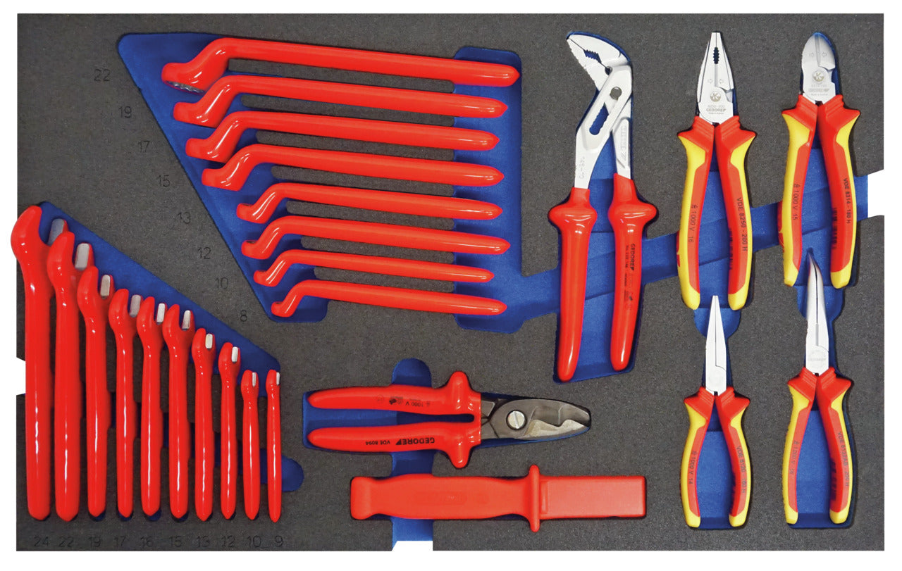 GEDORE Automotive KL-4600-200 - Chariot à outils avec assortiment d'outils isolés VDE