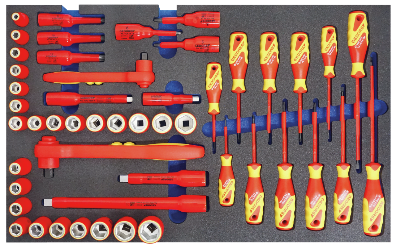 GEDORE KL-4600-200 - Carro de Herramientas con surtido de herramientas aisladas VDE (3415740)