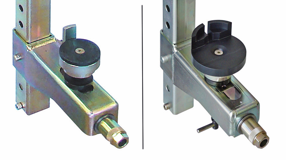 KL-5501-1431 - Soporte de plástico para amortiguador 100 mm: Dos soportes con mordaza giratoria y perfil roscado
