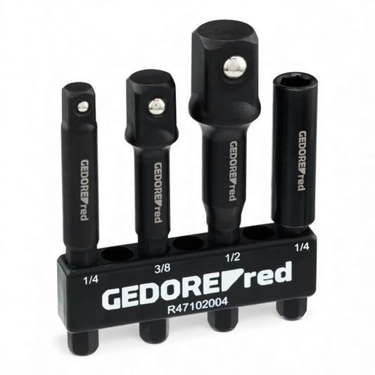 GEDORE red R47102004 - Jeu de 4 adaptateurs pour perceuses et visseuses
