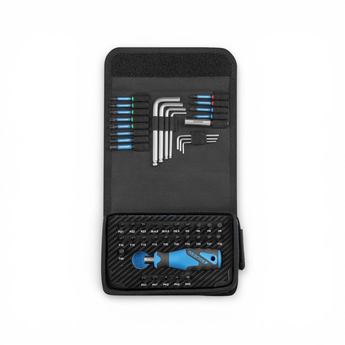 GEDORE TC 666-H-047 - Kit de puntas 47 pzs en bolsa textil – 1/4"