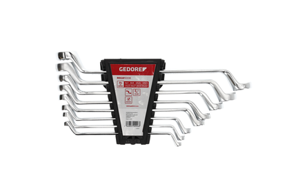 GEDORE red R01105008 - Jeu de 8 clés à molette coudées, 6-22 mm