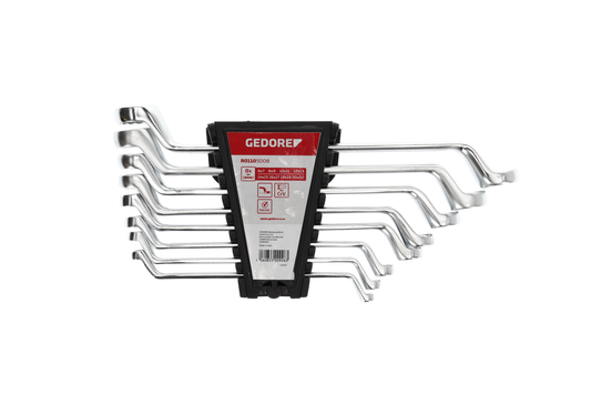 GEDORE red R01105008 - Jeu de 8 clés à molette coudées, 6-22 mm